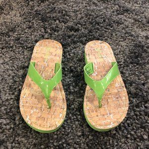 Girls Willits Lime Green Flip Flops
